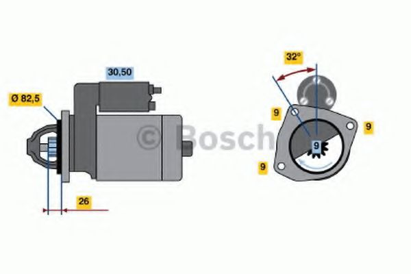BOSCH 0 986 017 010 Стартер 