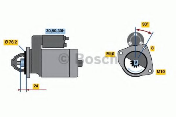 BOSCH 0 986 017 110 Стартер 