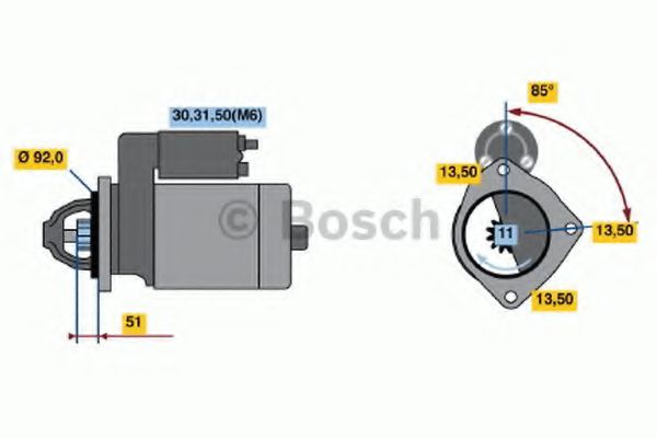 BOSCH 0 986 017 320 Стартер 