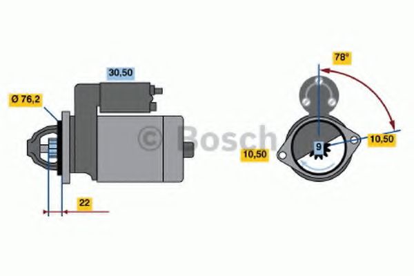 BOSCH 0 986 017 330 Стартер 