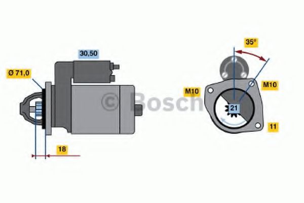 BOSCH 0 986 017 530 Стартер 