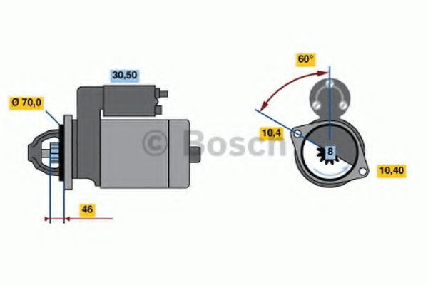 BOSCH 0 986 017 541 Стартер 