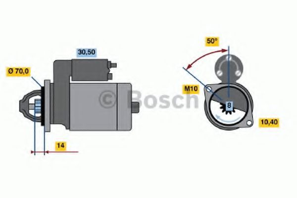 BOSCH 0 986 017 551 Стартер 