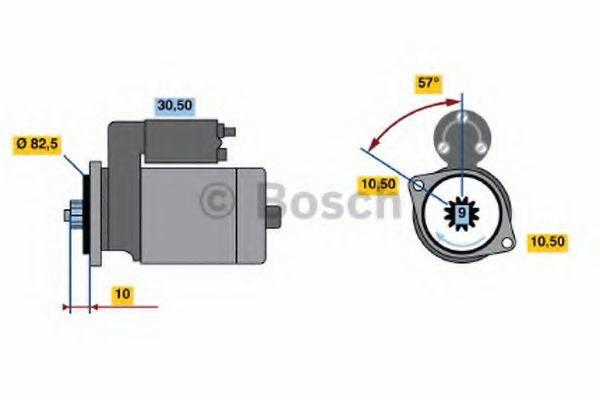 BOSCH 0 986 017 601 Стартер 