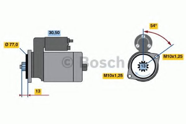 BOSCH 0 986 017 611 Стартер 