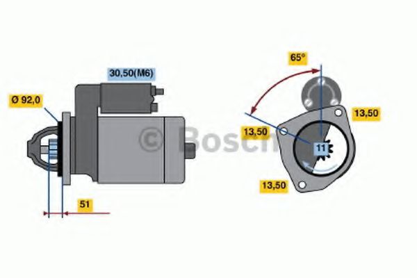 BOSCH 0 986 017 760 Стартер 