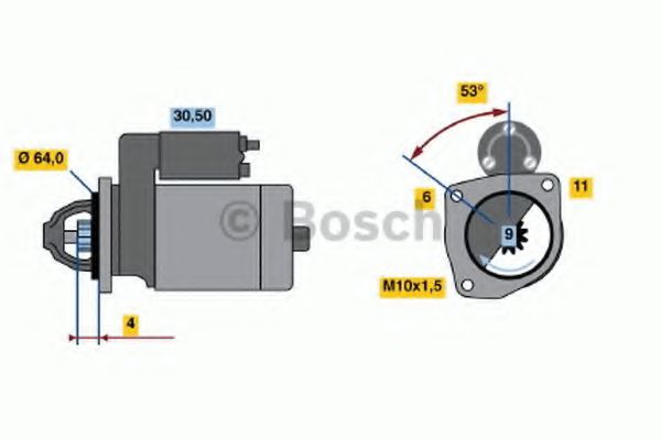 BOSCH 0 986 017 840 Стартер<br >D4D 