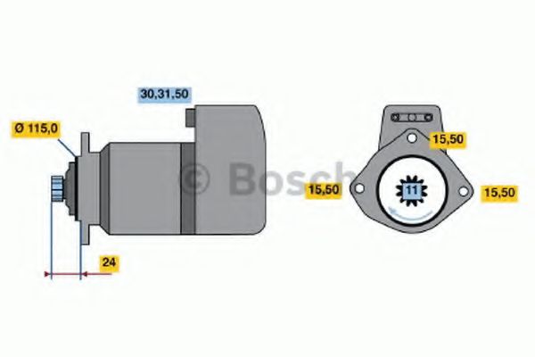 BOSCH 0 986 017 850 Стартер 