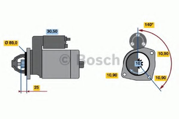 BOSCH 0 986 017 880 Стартер 