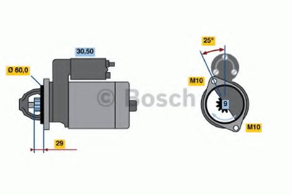 BOSCH 0 986 017 890 Стартер 