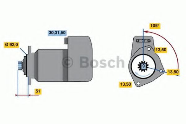 BOSCH 0 986 018 000 Стартер 