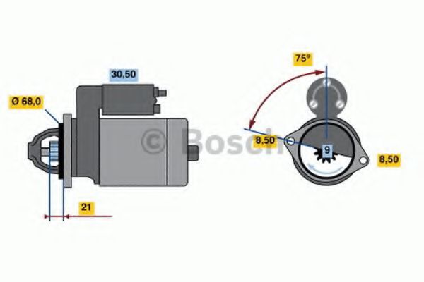 BOSCH 0 986 018 010 Стартер 