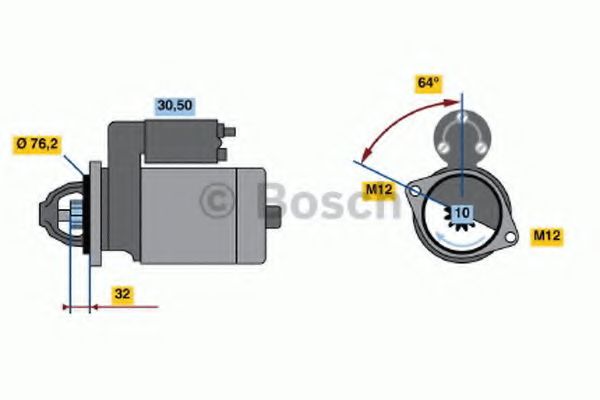 BOSCH 0 986 018 020 Стартер 