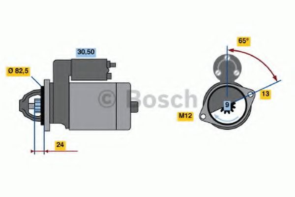 BOSCH 0 986 018 030 Стартер 