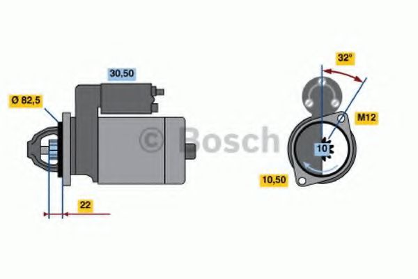 BOSCH 0 986 018 210 Стартер 