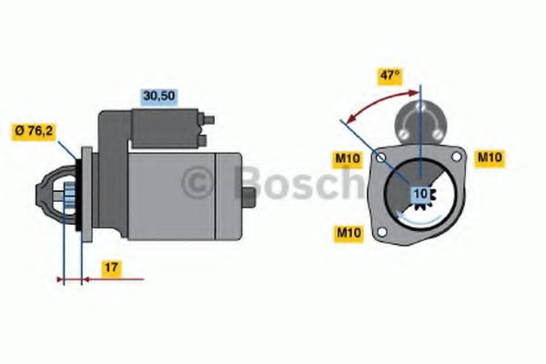 BOSCH 0 986 018 230 Стартер<br >J6A 