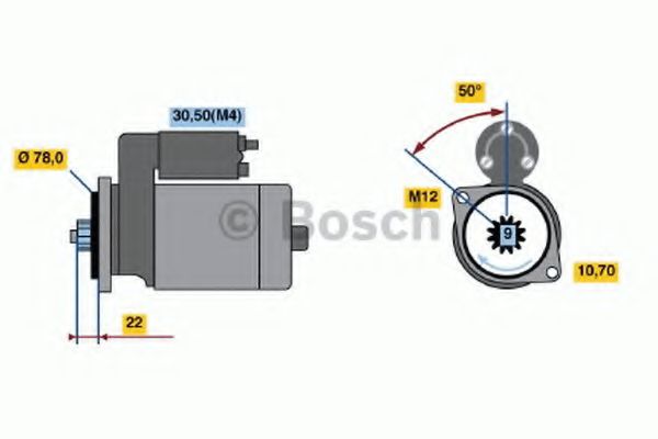 BOSCH 0 986 018 321 Стартер 