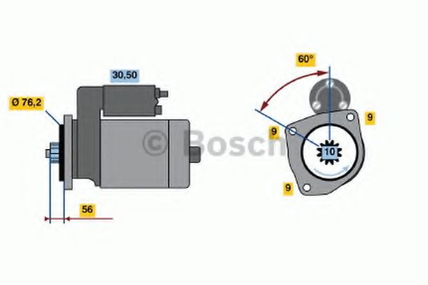 BOSCH 0 986 018 470 Стартер 