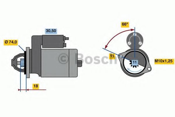 BOSCH 0 986 018 480 Стартер 