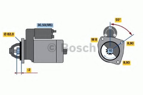 BOSCH 0 986 018 521 Стартер 