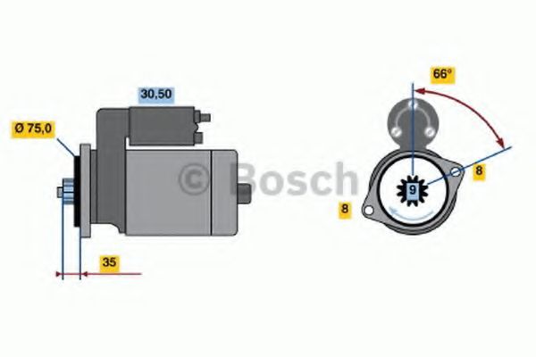 BOSCH 0 986 018 551 Стартер 
