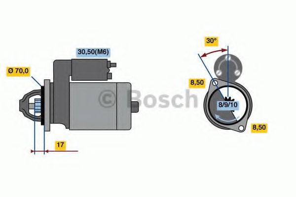 BOSCH 0 986 018 570 Стартер<br >04 2012 