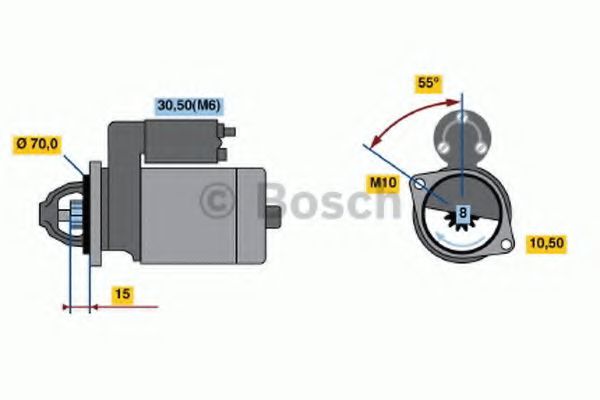 BOSCH 0 986 018 630 Стартер 