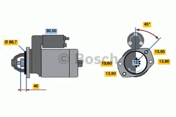BOSCH 0 986 018 651 Стартер 