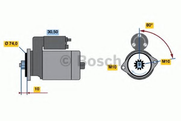 BOSCH 0 986 018 701 Стартер 