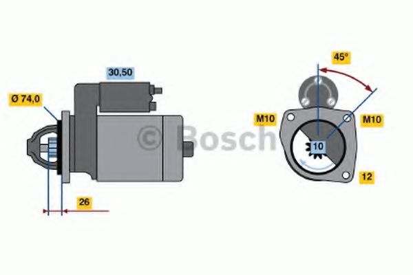 BOSCH 0 986 018 711 Стартер 