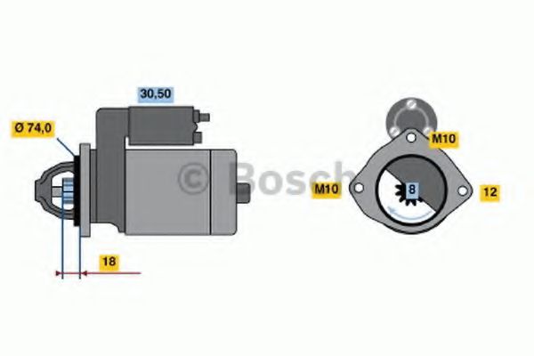 BOSCH 0 986 018 721 Стартер 