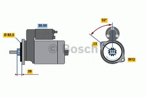 BOSCH 0 986 018 751 Стартер<br >2, 7 