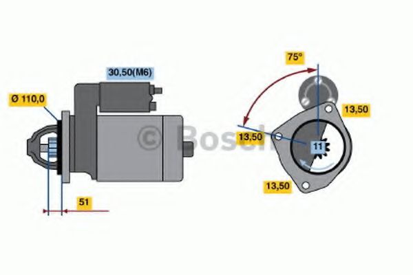 BOSCH 0 986 018 780 Стартер 