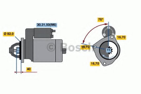 BOSCH 0 986 018 800 Стартер 