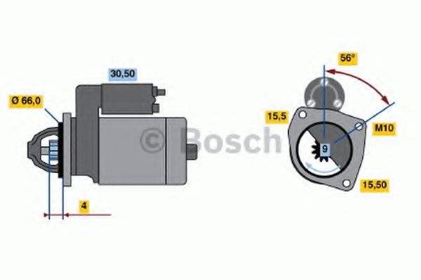 BOSCH 0 986 018 860 Стартер<br >Bosch 