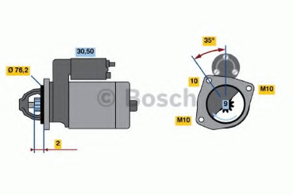 BOSCH 0 986 018 910 Стартер 