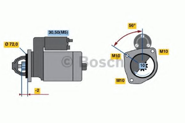 BOSCH 0 986 018 970 Стартер 