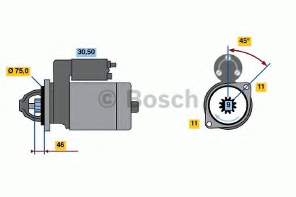 BOSCH 0 986 019 061 Стартер для HONDA CRX II (Хонда Cрх 2) BOSCH 0 986 019 061 Стартер для HONDA CRX II (Хонда Cрх 2)