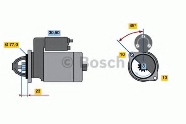 BOSCH 0 986 019 091 Стартер 