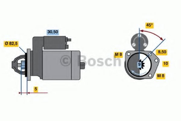 BOSCH 0 986 019 311 Стартер<br >MARELLI 