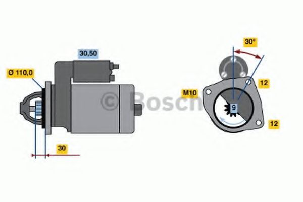 BOSCH 0 986 019 320 Стартер 