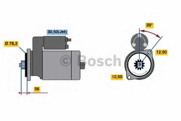 BOSCH 0 986 019 550 Стартер 