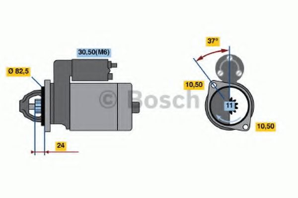 BOSCH 0 986 019 860 Стартер 
