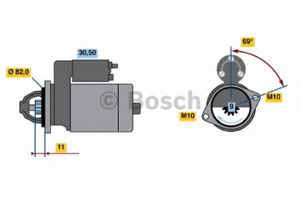 BOSCH 0 986 019 880 Стартер 