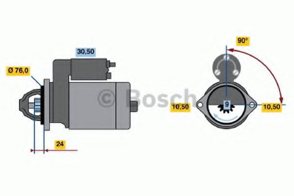 BOSCH 0 986 019 900 Стартер 