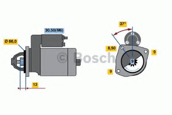 BOSCH 0 986 019 930 Стартер 