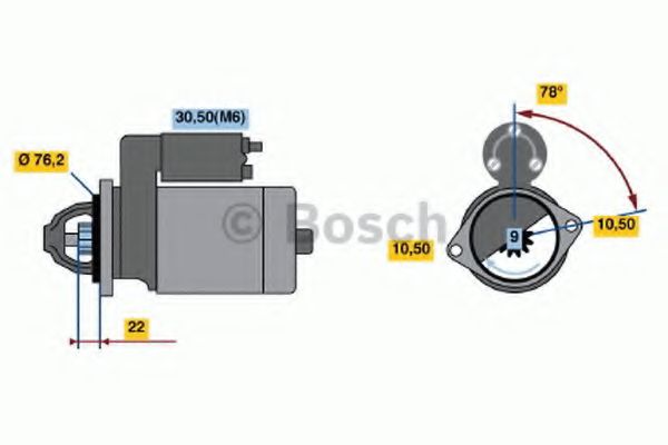 BOSCH 0 986 019 960 Стартер 
