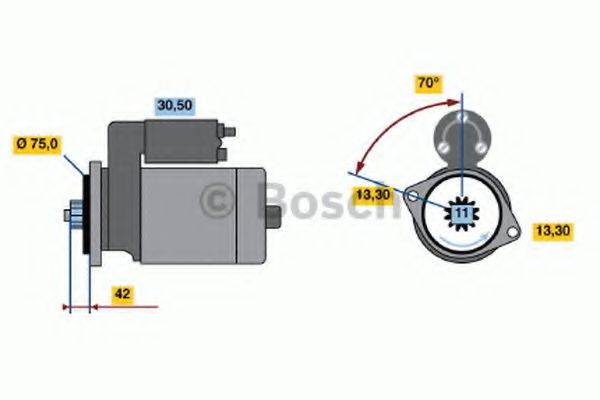 BOSCH 0 986 020 031 Стартер<br >367395 