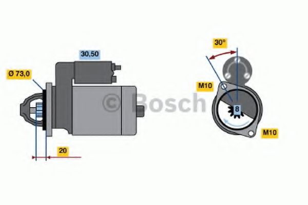 BOSCH 0 986 020 041 Стартер 10 2006 для HYUNDAI TERRACAN (Хендай Теракан) BOSCH 0 986 020 041 Стартер 10 2006 для HYUNDAI TERRACAN (Хендай Теракан)