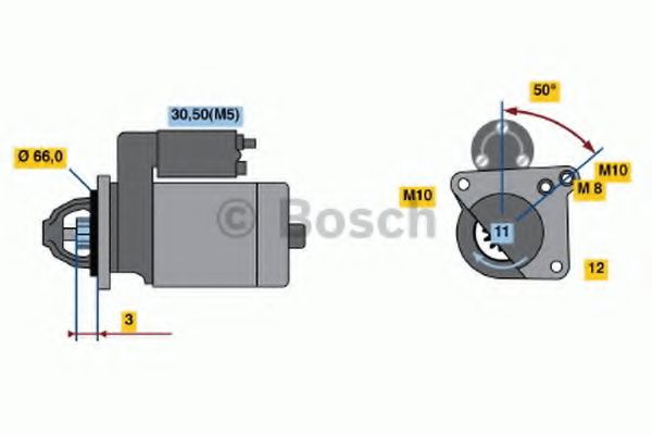 BOSCH 0 986 020 131 Стартер<br >02 2001 